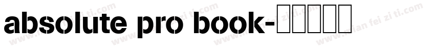 absolute pro book字体转换